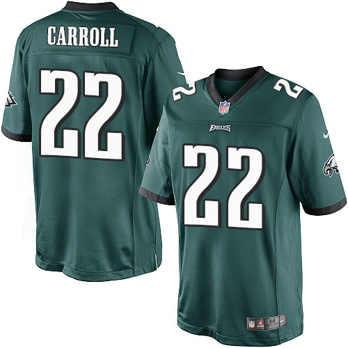 Men's Limited Nolan Carroll Nike Jersey Midnight Green Home - #22 NFL Philadelphia Eagles